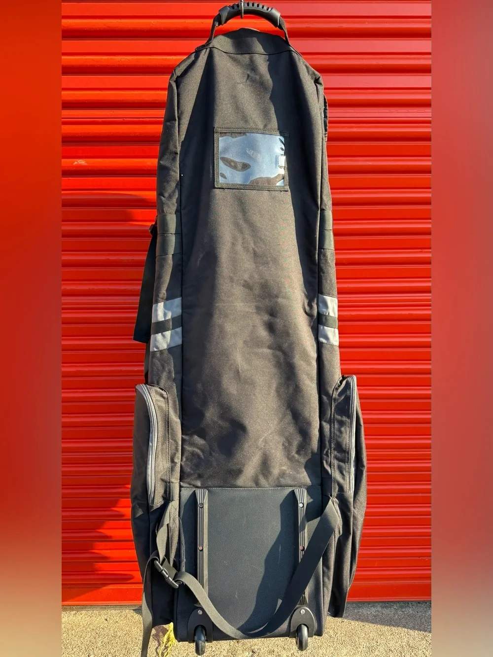 CHAMPKEY Travel Golf Bag with Wheels Black Padded Golf Club Case